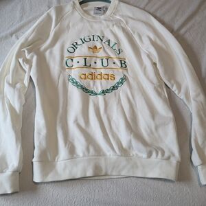 Medium White Adidas Original Club Sweater